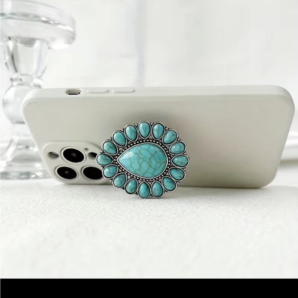 Turquoise Phone grip - Picture 4 of 7
